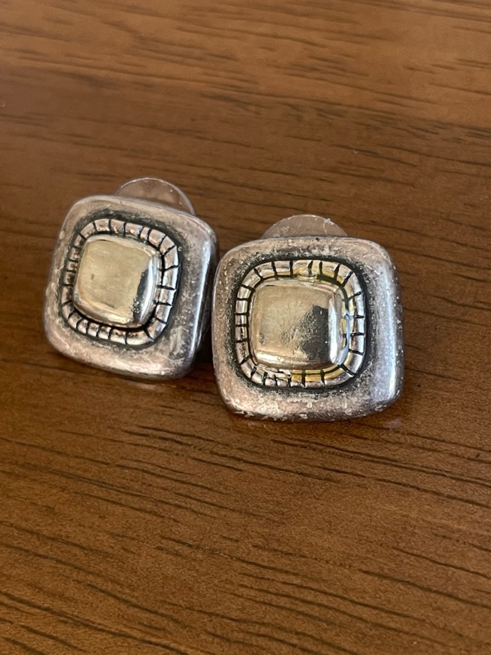 Vintage Southwestern Style Square Earrings